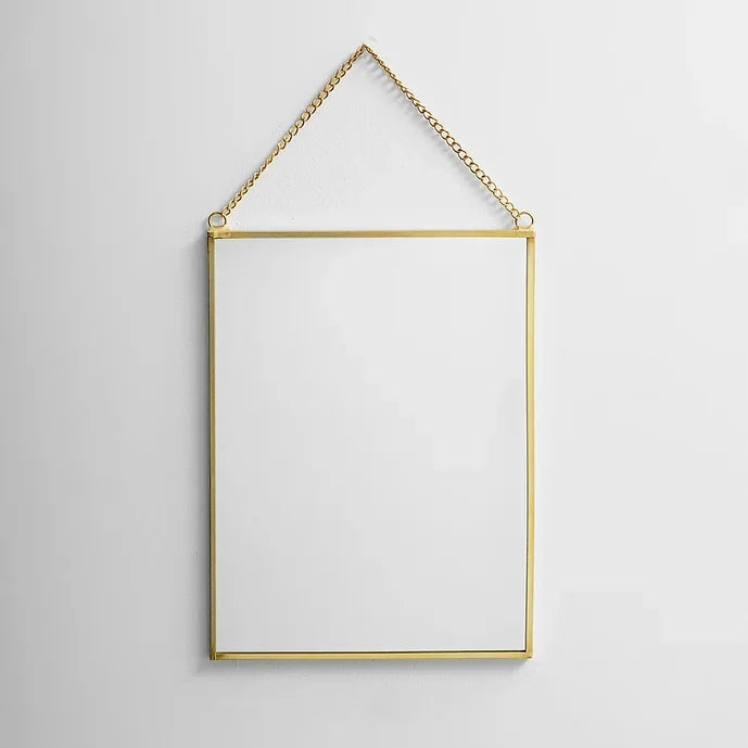 El Crea Designs-Pirinç Gold Duvar Askılı Ayna 20x15cm-Ayna-2-Milagron.com