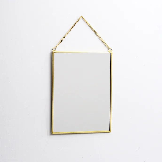 El Crea Designs-Pirinç Gold Duvar Askılı Ayna 20x15cm-Ayna-7-Milagron.com