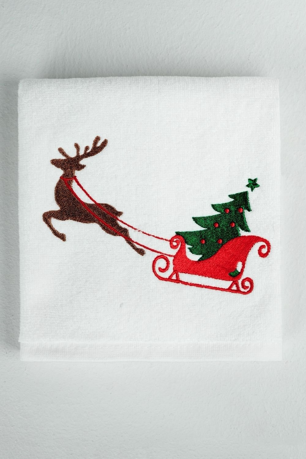 Eliphe-Kızaklı Geyik Kadife Ve Pamuk Dokulu Havlu-Havlu & Peştamal-1-Milagron.com