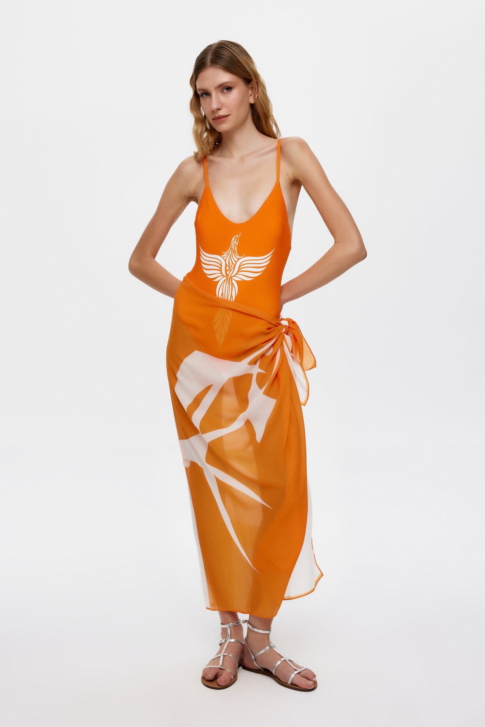 Eliphe-Koi Turuncu Pareo-Pareo & Bandana-1-Milagron.com