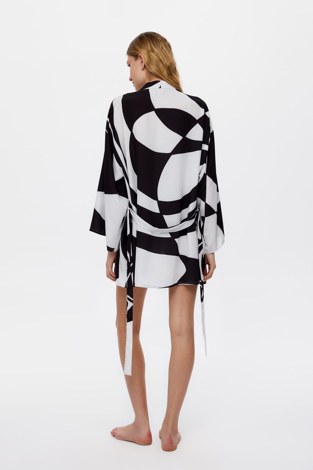 Eliphe-Loop Siyah Mini Kimono-Kimono-3-Milagron.com