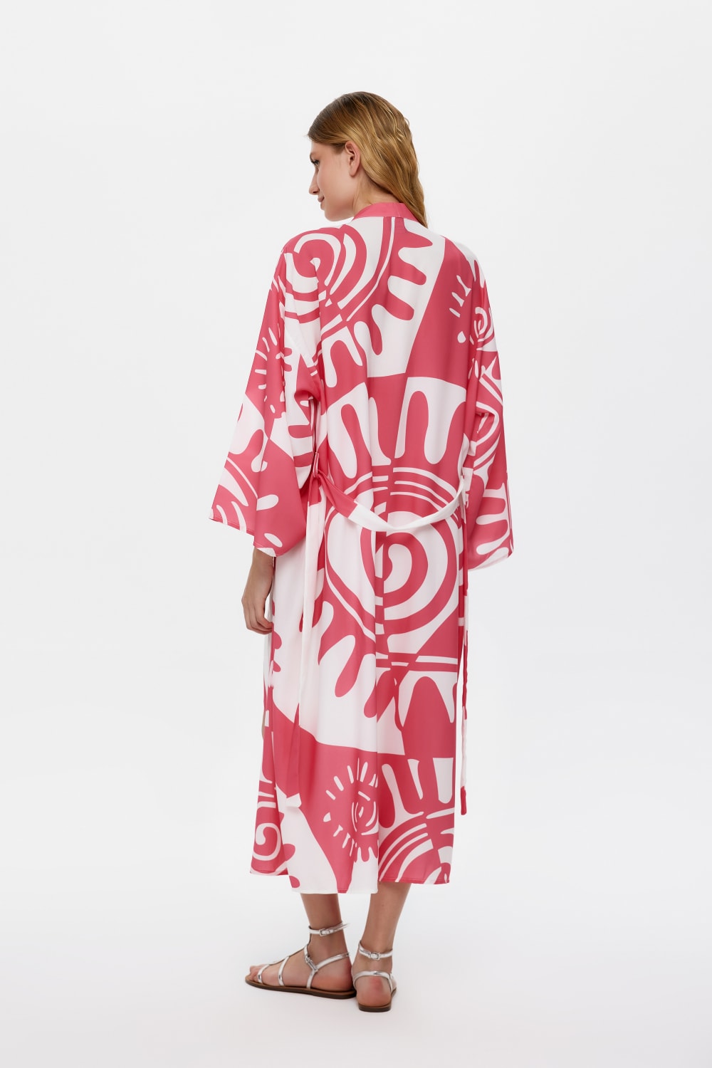 Eliphe-Rax Pembe Maxi Kimono-Kimono-1-Milagron.com