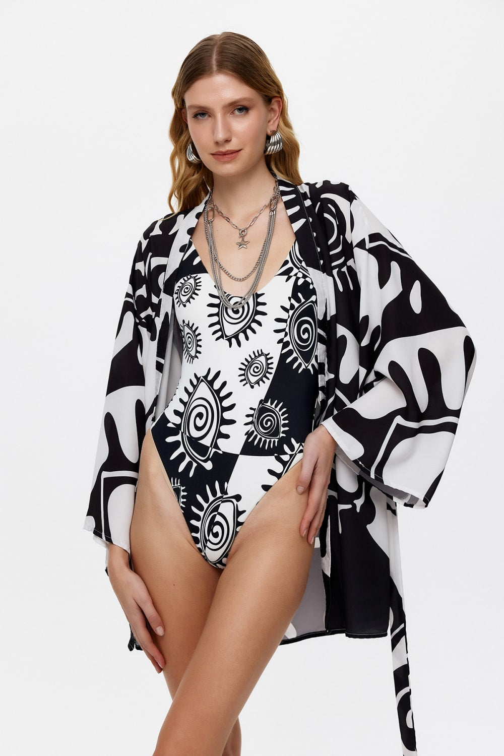 Eliphe-Rax Siyah Mini Kimono-Kimono-2-Milagron.com