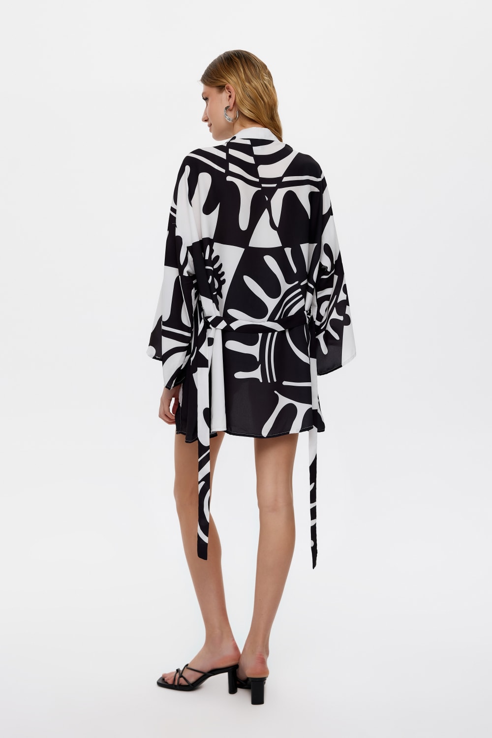 Eliphe-Rax Siyah Mini Kimono-Kimono-4-Milagron.com