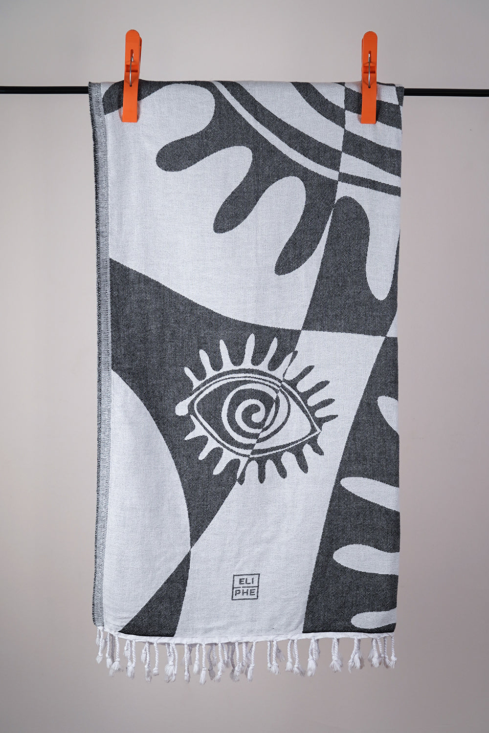 Eliphe-Rax Siyah Peştemal-Plaj Havlusu-1-Milagron.com