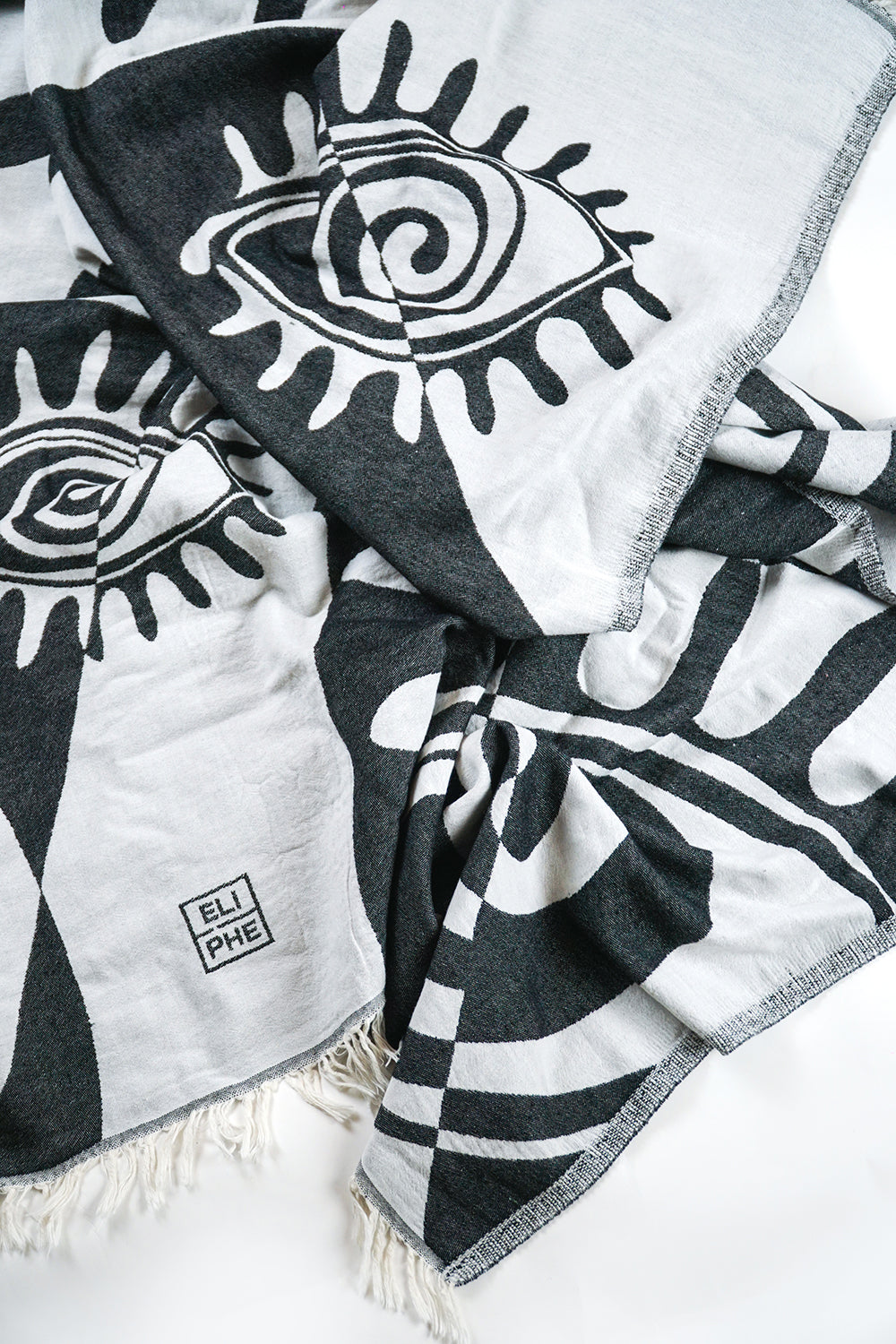 Eliphe-Rax Siyah Peştemal-Plaj Havlusu-4-Milagron.com
