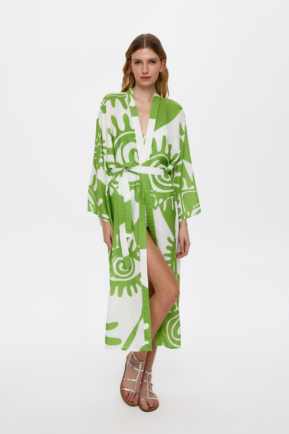 Eliphe-Rax Yeşil Maxi Kimono-Kimono-4-Milagron.com