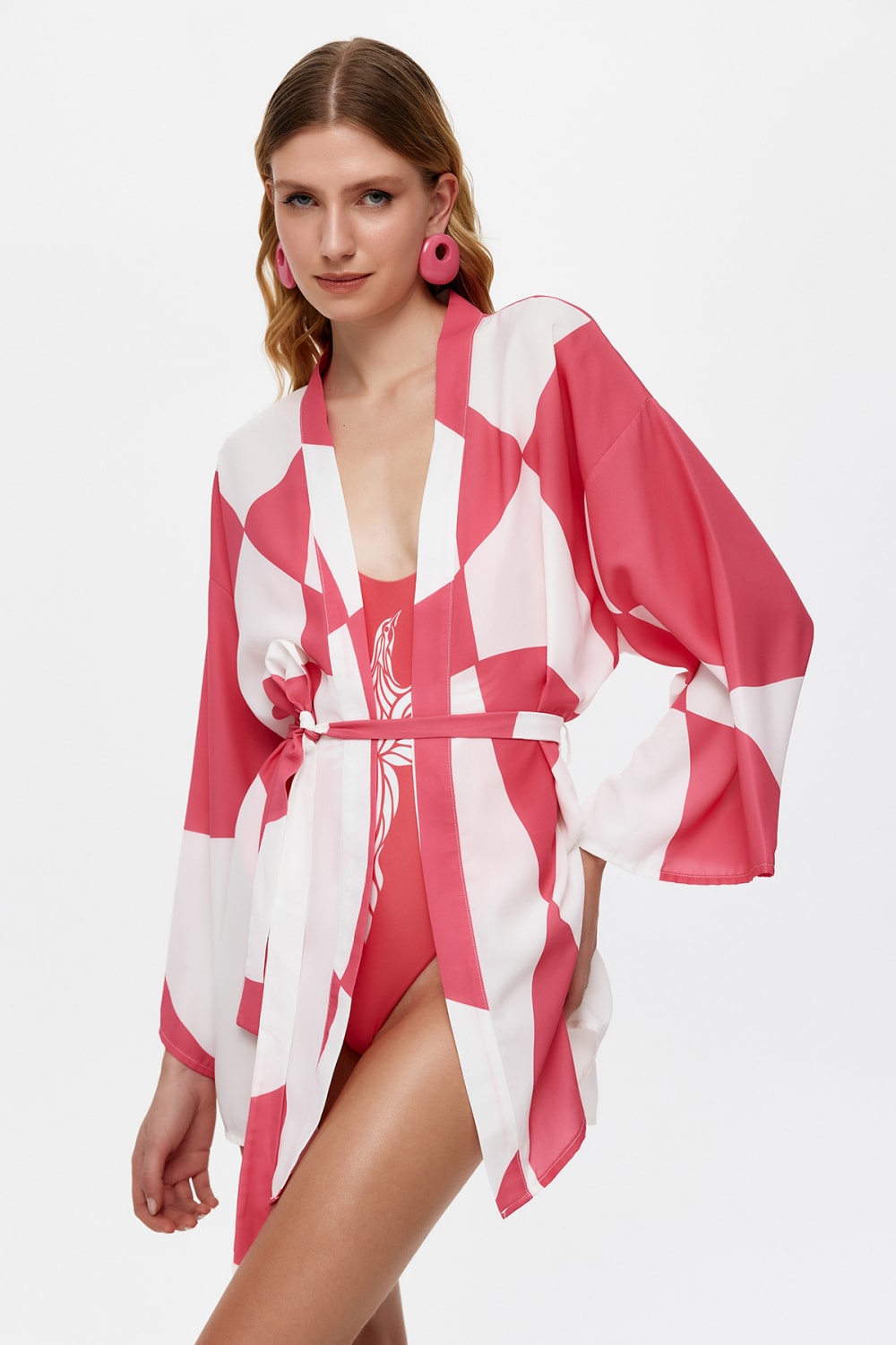 Eliphe-Sireng Pembe Mini Kimono-Kimono-1-Milagron.com