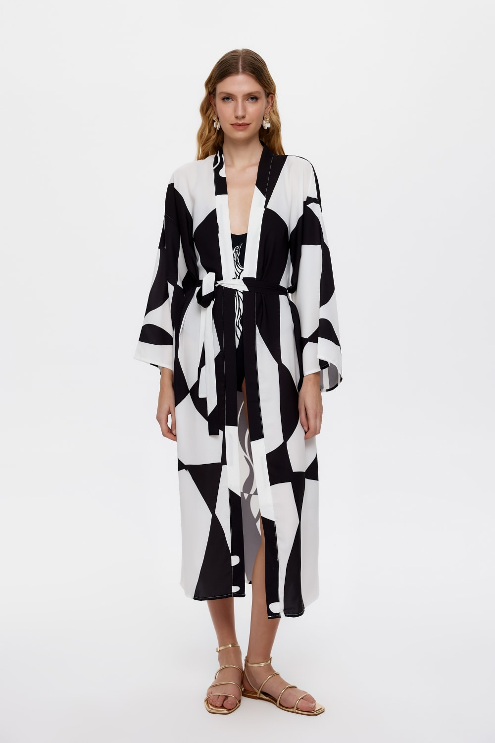 Eliphe-Sireng Siyah Maxi Kimono-Kimono-1-Milagron.com