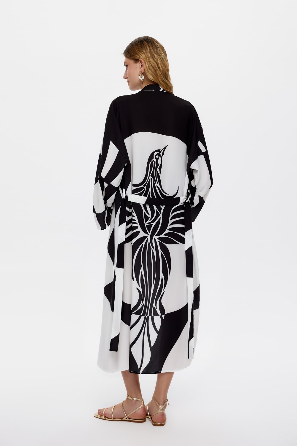 Eliphe-Sireng Siyah Maxi Kimono-Kimono-2-Milagron.com