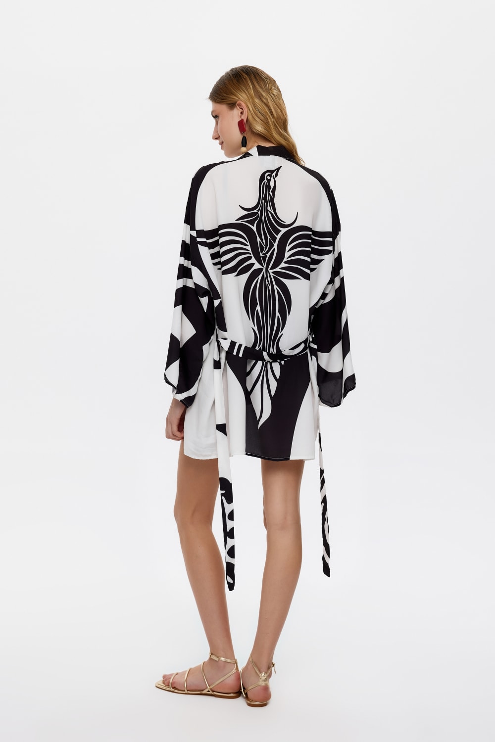 Eliphe-Sireng Siyah Mini Kimono-Kimono-2-Milagron.com