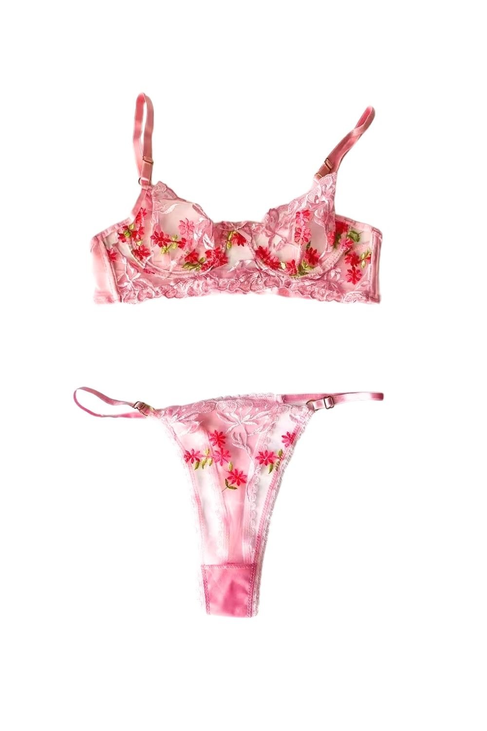 Elorian Couture Lingerie-Floral Whispers - Alice Bra Set-İç Giyim Setleri-4-Milagron.com
