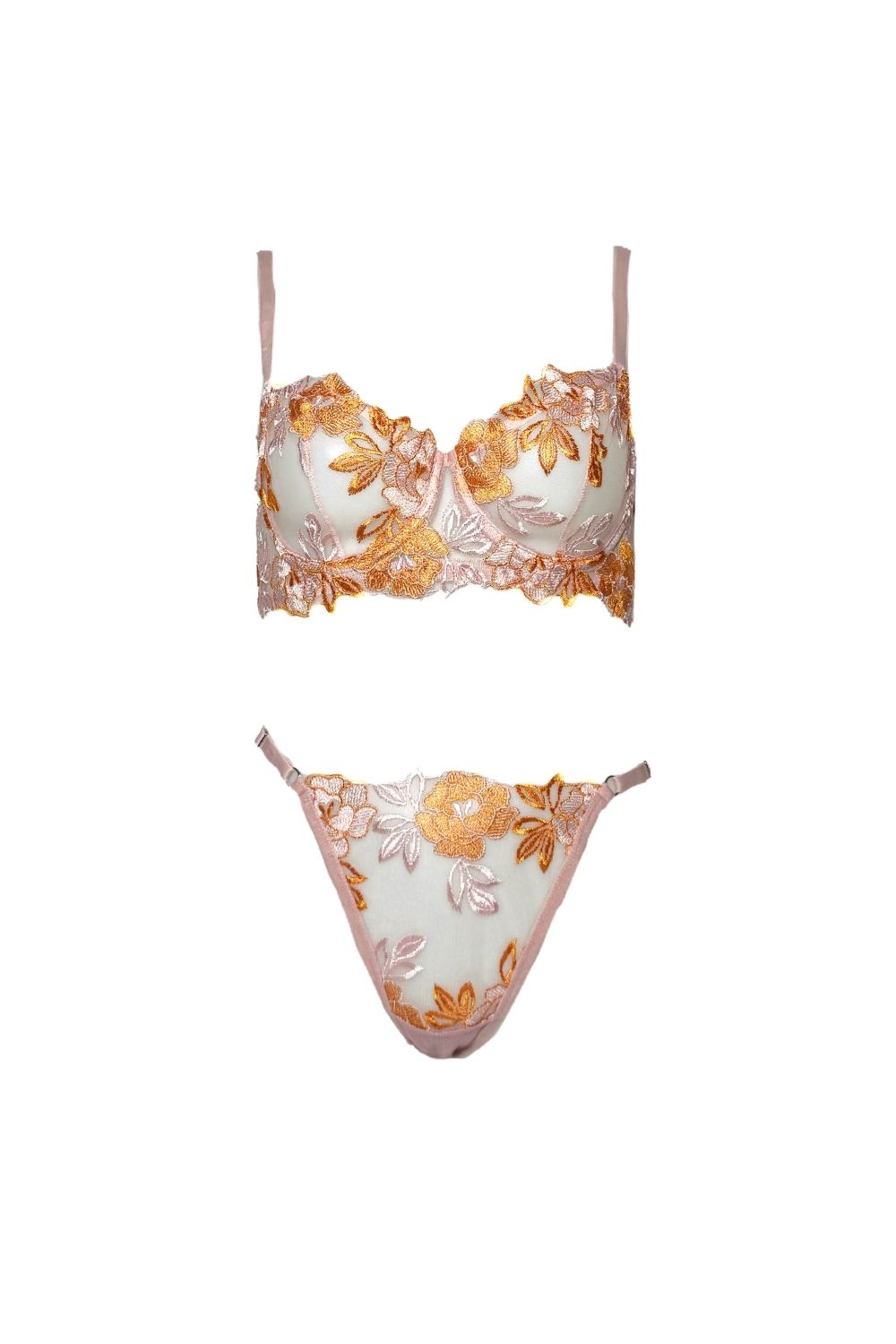 Elorian Couture Lingerie-Floral Whispers - Elly Bra Set-İç Giyim Setleri-4-Milagron.com
