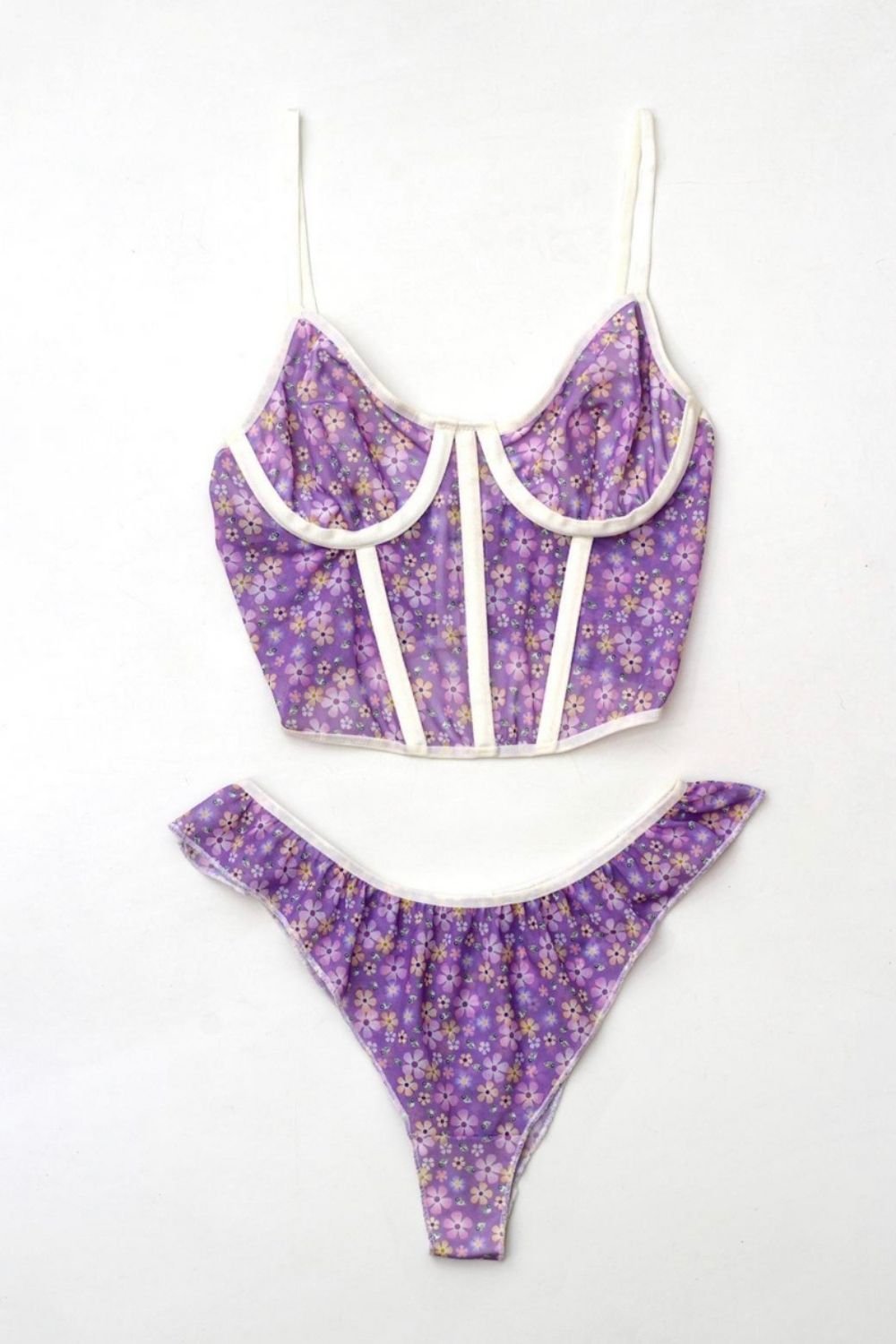 Elorian Couture Lingerie-Floral Whispers - Fiona Bustier Set-İç Giyim Setleri-1-Milagron.com