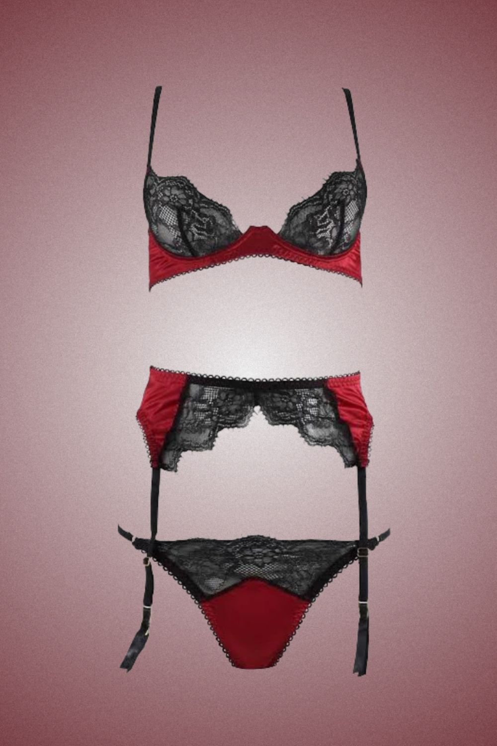 Elorian Couture Lingerie-Reddish - Carmella Garter Set-İç Giyim Setleri-1-Milagron.com