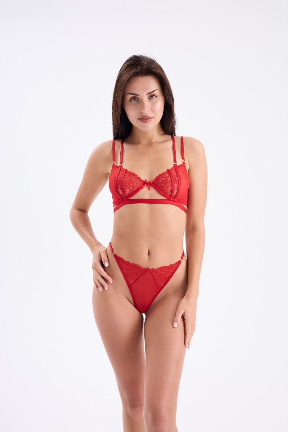 Elorian Couture Lingerie-Reddish - Leila Bra Set-İç Giyim Setleri-7-Milagron.com