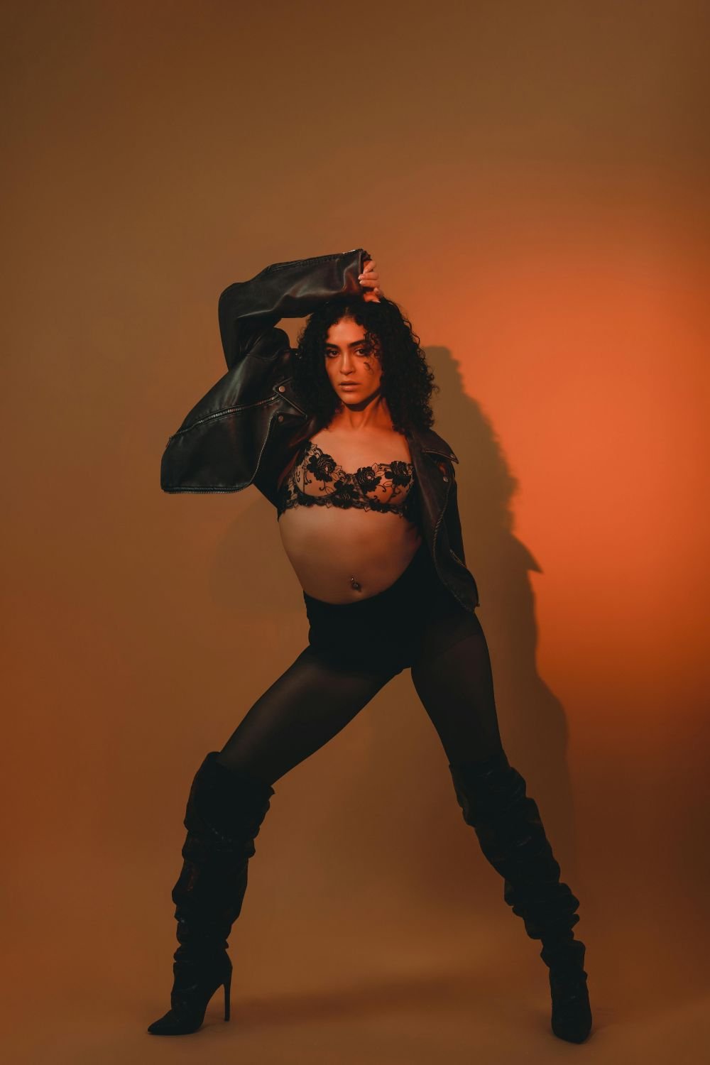 Elorian Couture Lingerie-Rosalyn Veil Bra Set - Black-İç Giyim Setleri-3-Milagron.com