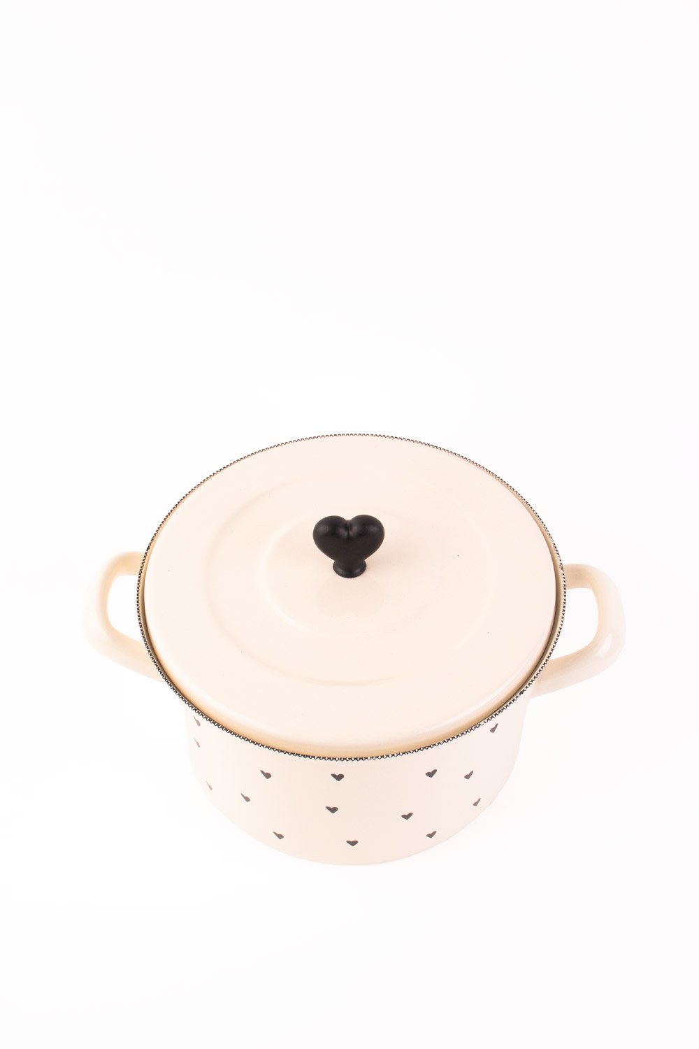 Emaylab-Black Cupid Emaye 20cm Tencere- 3 Litre-Sunum Aksesuarları-5-Milagron.com