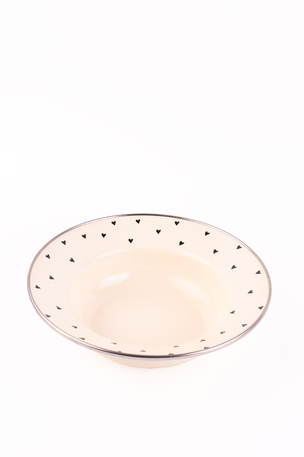 Emaylab-Black Cupid Emaye Çukur Makarna Ve Salata Tabağı-Tabak & Kase-4-Milagron.com