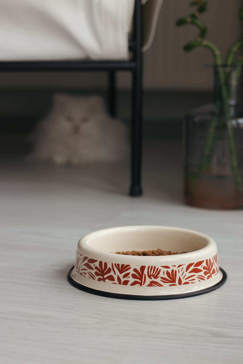 Emaylab-Emaylab Kedi/köpek Mama Kabı Abstract Desen Cream-Kedi-1-Milagron.com