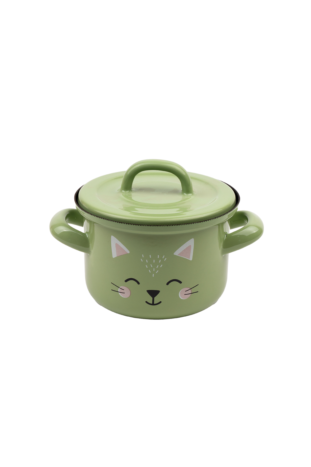 Emaylab-Little Cat Emaye 12cm Bebek Tenceresi (850 Ml)-Sunum Aksesuarları-2-Milagron.com