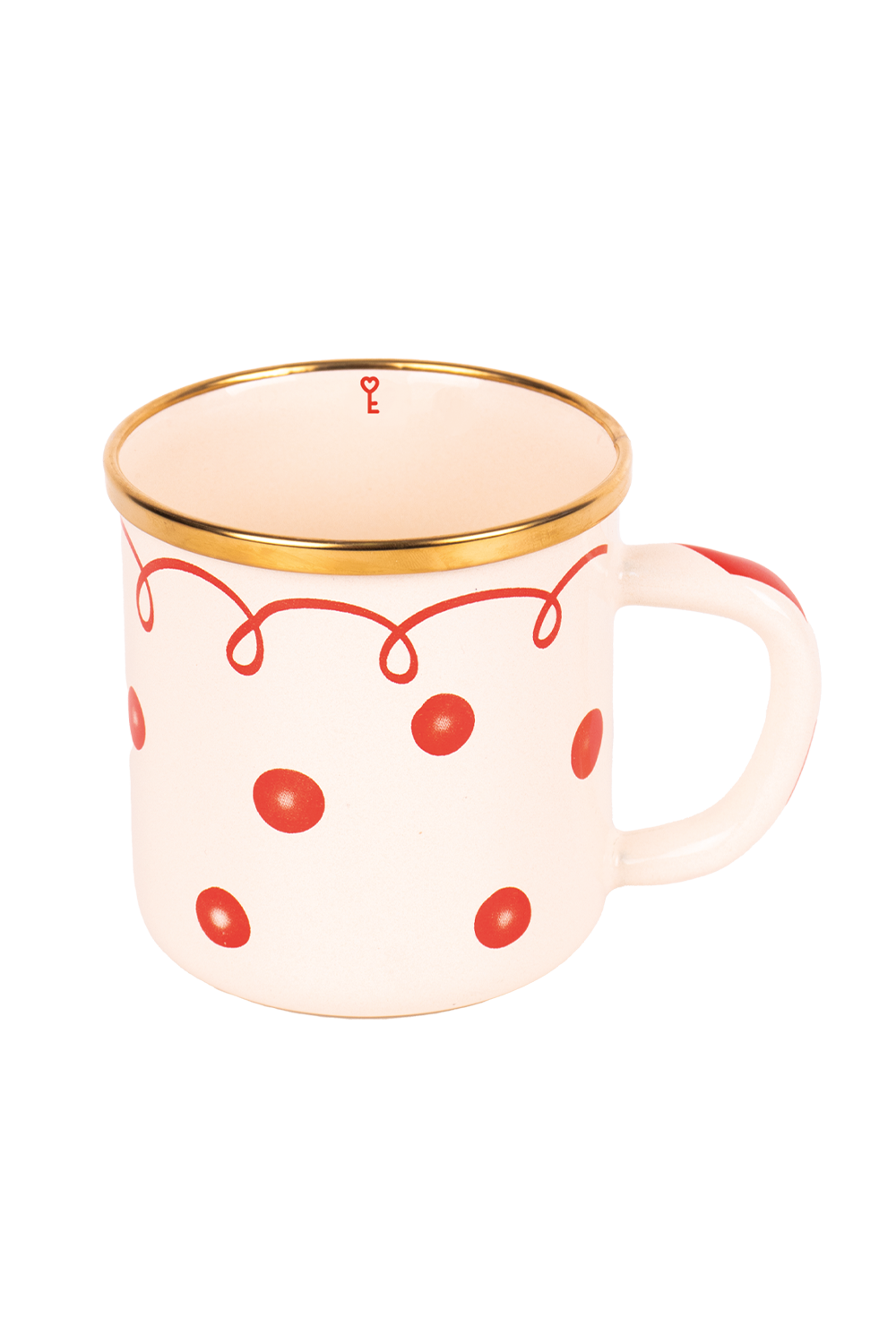 Emaylab-Merry Dots Emaye Kupa-Bardak-1-Milagron.com