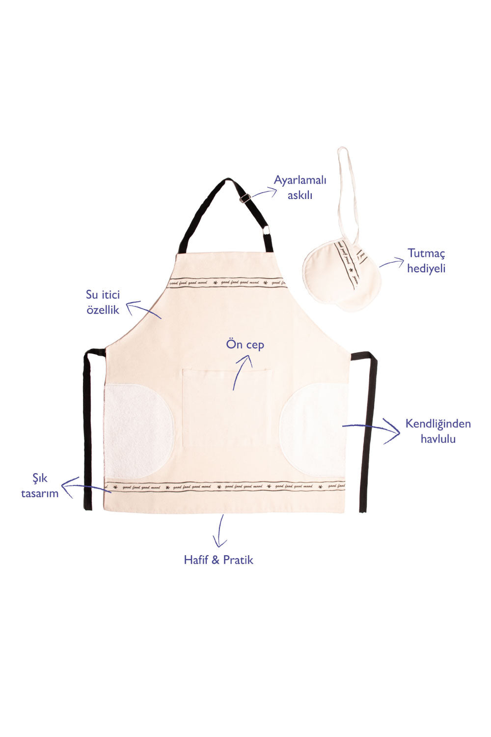 Emaylab-Mood Mutfak Önlüğü-Mutfak Aksesuarları-1-Milagron.com