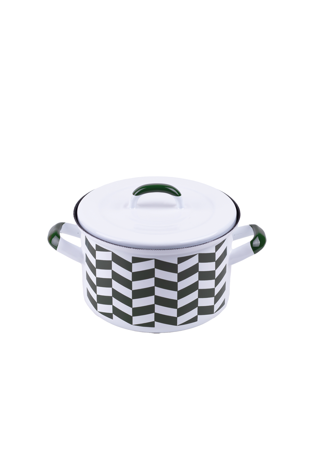 Emaylab-Rainpot Emaye Tencere 16cm - Zigzag-Sunum Aksesuarları-1-Milagron.com