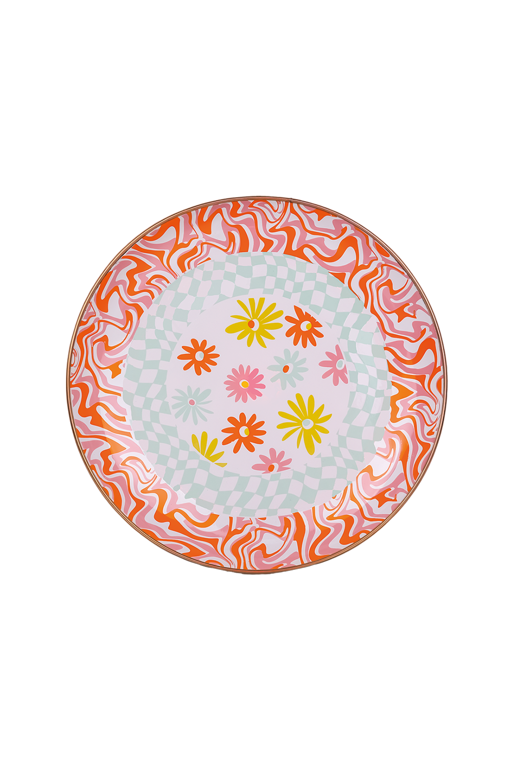 Emaylab-Retro Hippie Emaye Dekoratif Tabak-Sunum Aksesuarları-2-Milagron.com