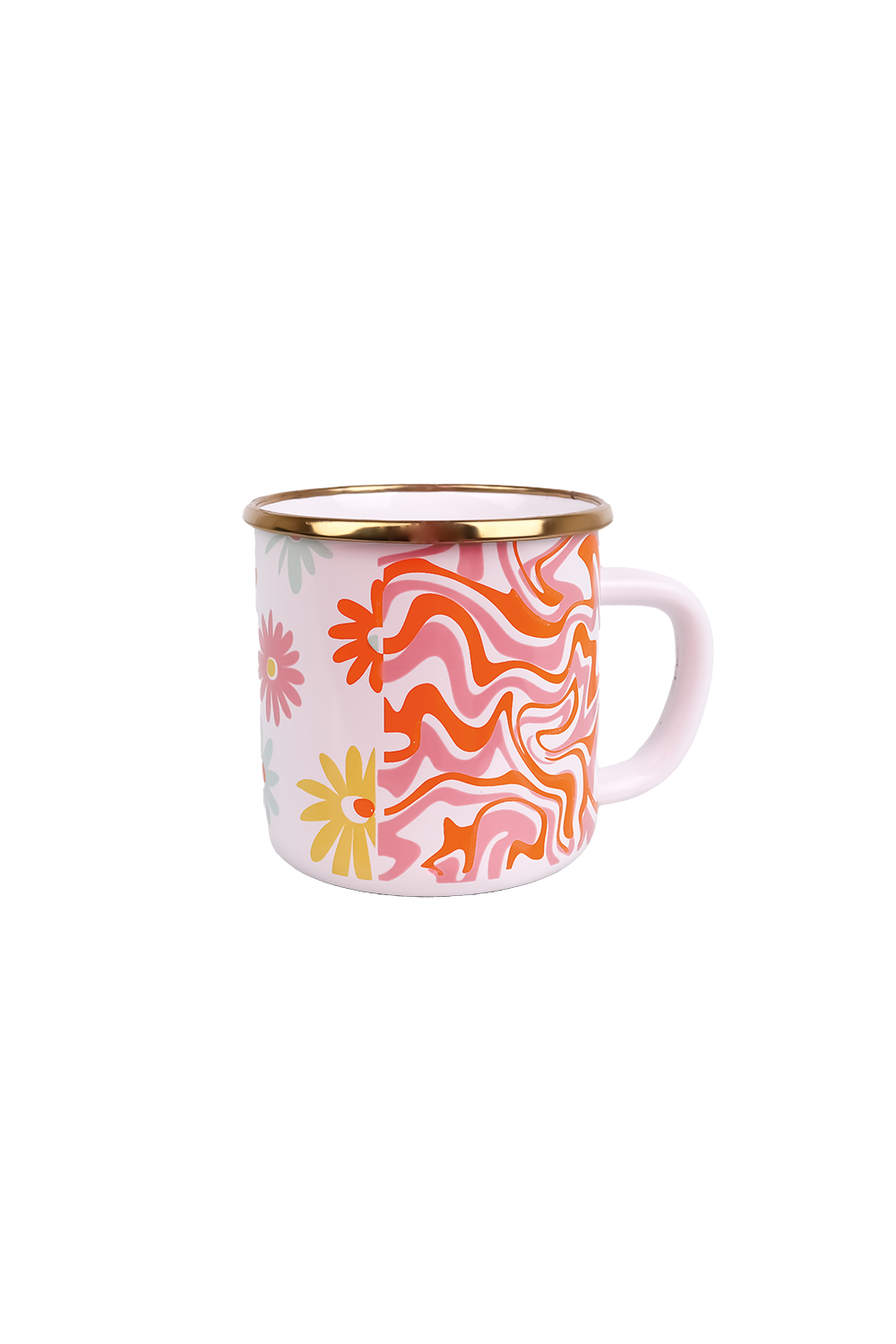 Emaylab-Retro Hippie Emaye Kupa-Sunum Aksesuarları-1-Milagron.com