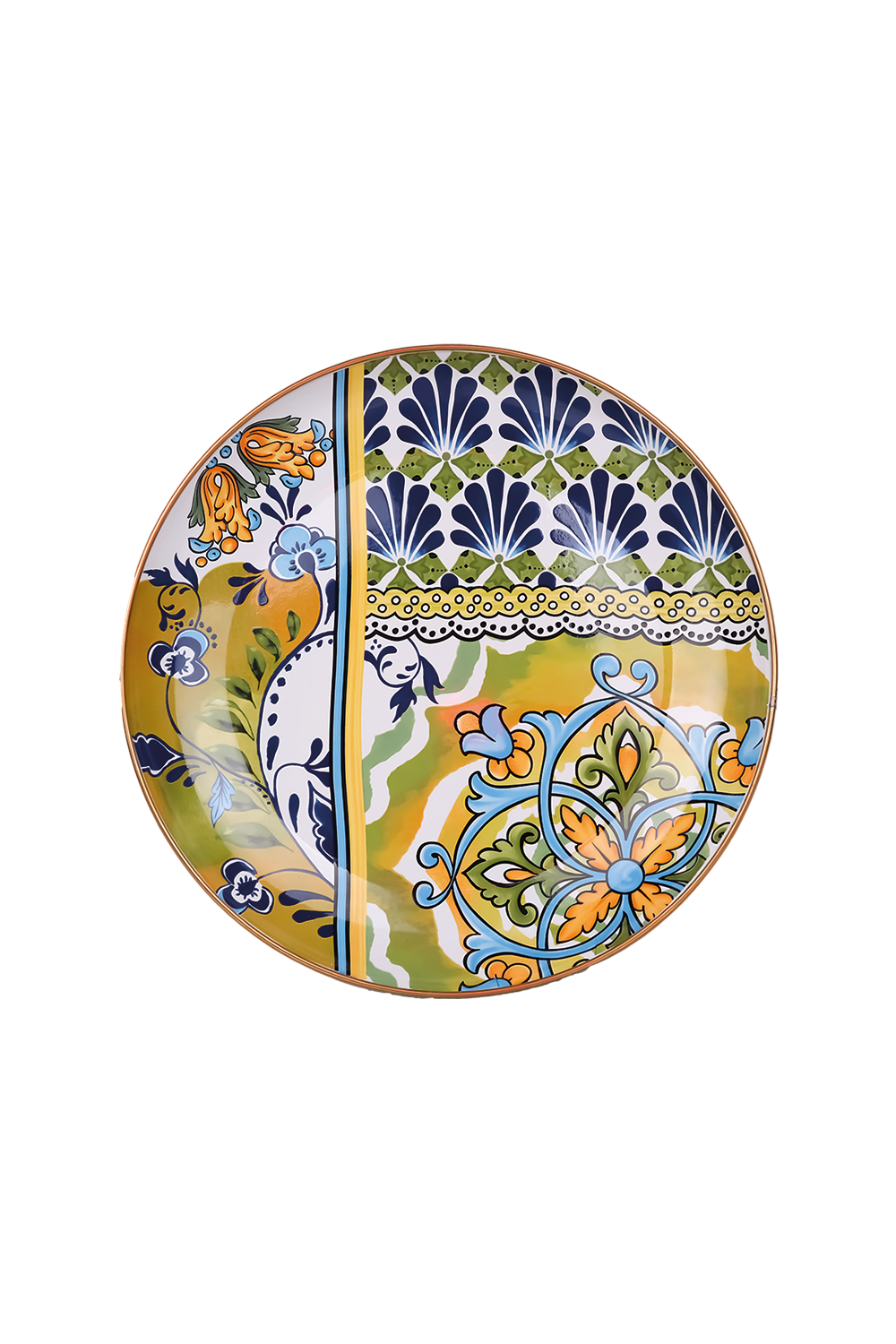 Emaylab-Selge Emaye Dekoratif Tabak-Tabak & Kase-2-Milagron.com