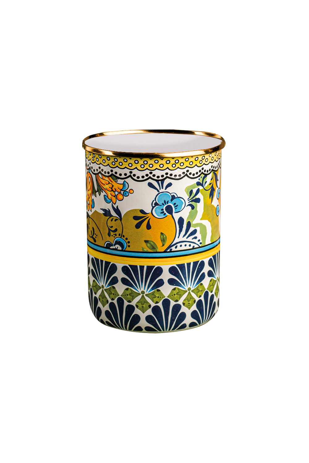 Emaylab-Selge Emaye Vazo/kaşıklık-Sunum Aksesuarları-1-Milagron.com