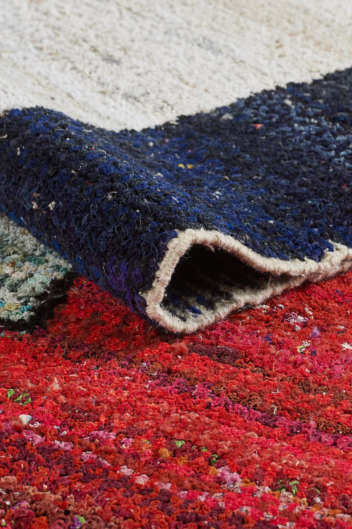 Empera-Antik Halı Recycle Etnik Desenli El Dokuması Salon Halısı E0008-3-Milagron.com