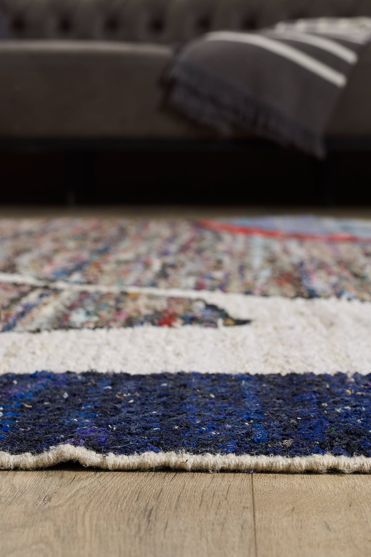 Empera-Antik Halı Recycle Etnik Desenli El Dokuması Salon Halısı E0008-4-Milagron.com