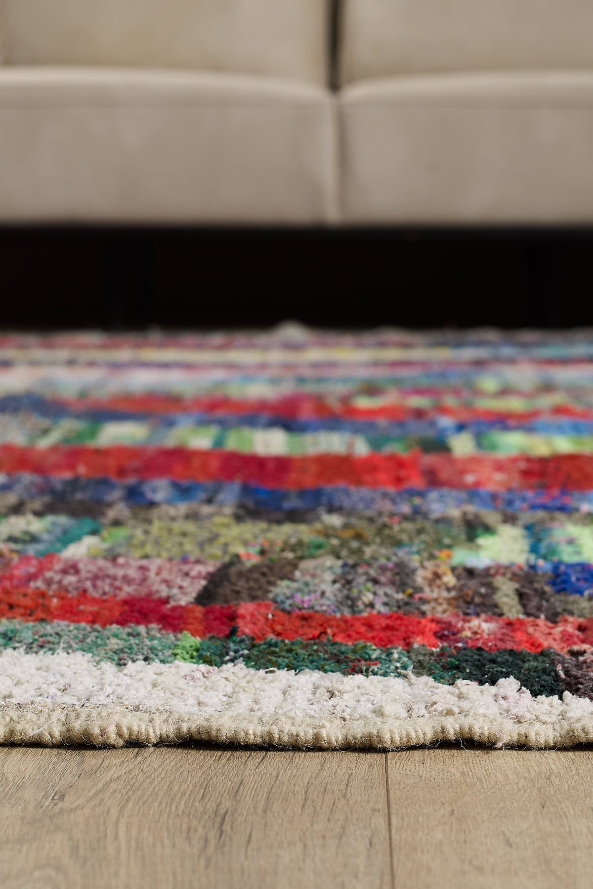 Empera-Antik Halı Recycle Etnik Desenli El Dokuması Salon Halısı E0019-4-Milagron.com