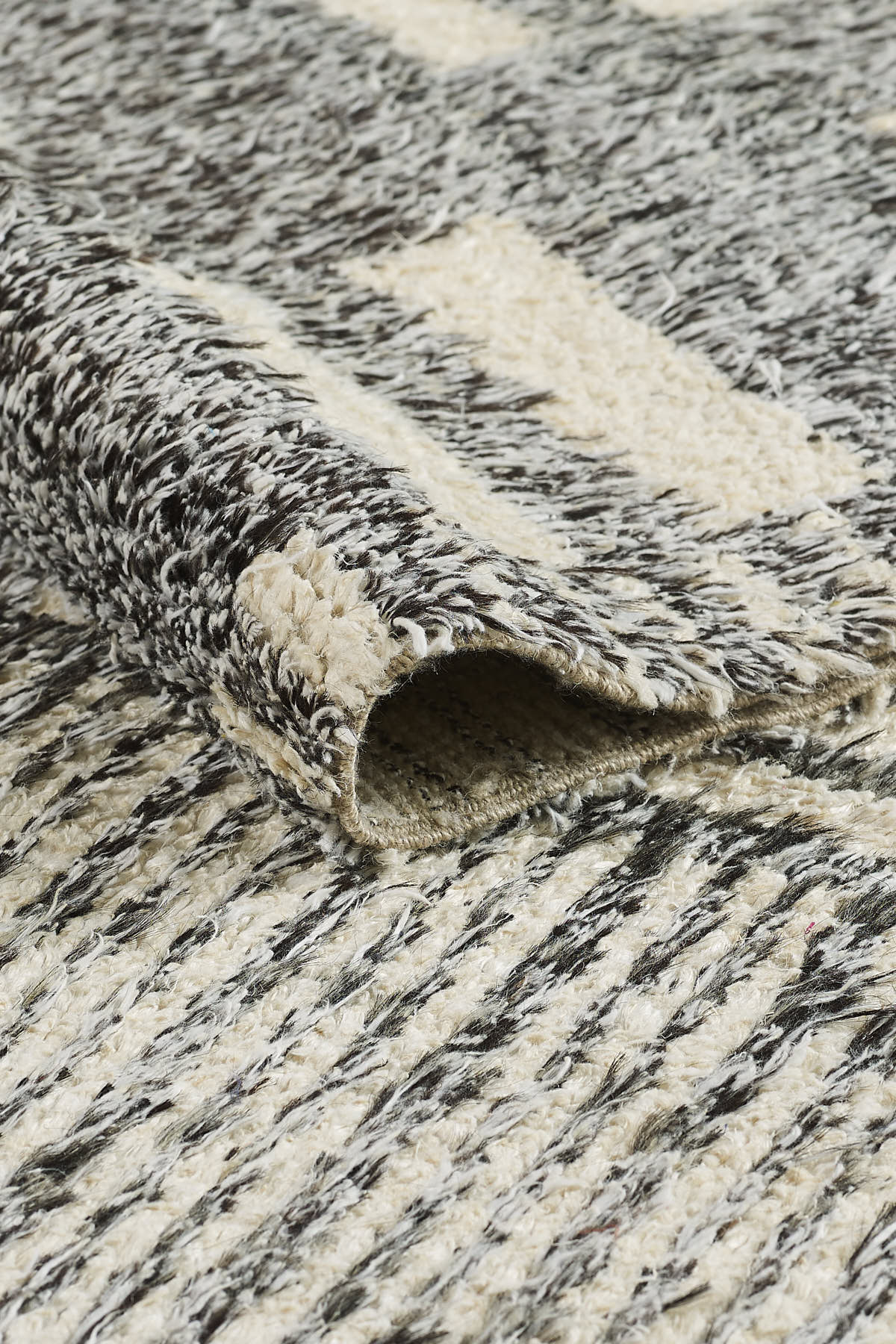 Empera-Antik Halı Recycle Etnik Desenli El Dokuması Salon Halısı E0021-3-Milagron.com