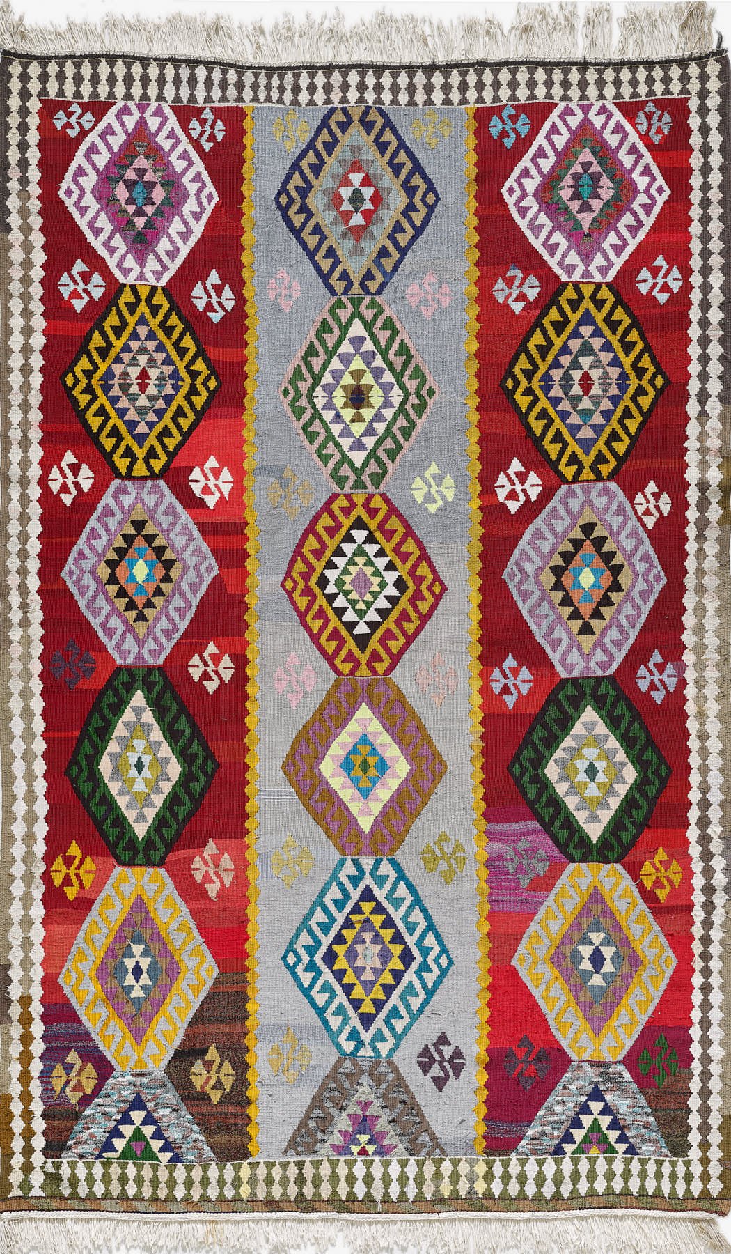 Empera-Antik Kilim Anadolu Etnik Desenli El Dokuması Kilim E0524-1-Milagron.com
