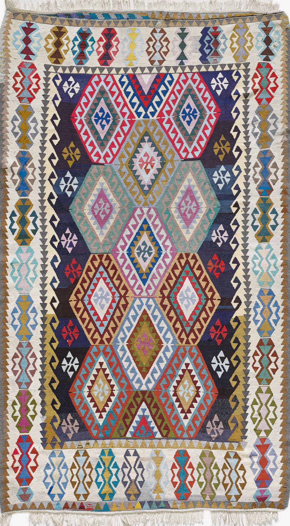 Empera-Antik Kilim Anadolu Etnik Desenli El Dokuması Kilim E0528-1-Milagron.com