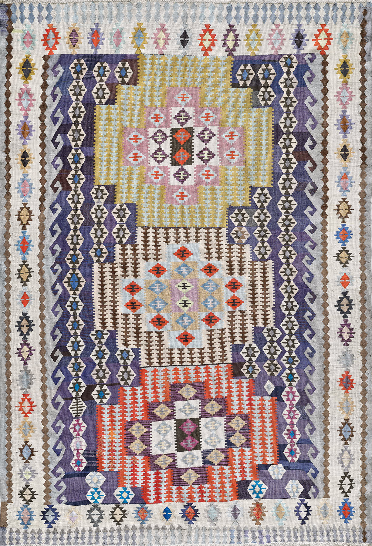 Empera-Antik Kilim Anadolu Etnik Desenli El Dokuması Kilim E0529-1-Milagron.com