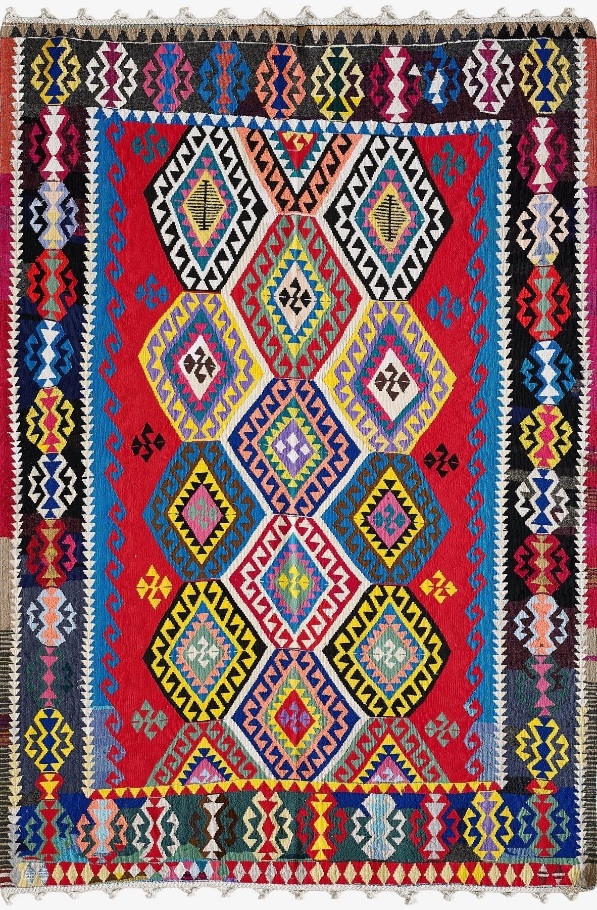 Empera-Antik Kilim Anadolu Etnik Desenli El Dokuması Kilim E0533-1-Milagron.com