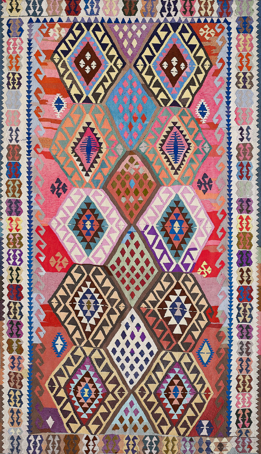 Empera-Antik Kilim Anadolu Etnik Desenli El Dokuması Kilim E0537-1-Milagron.com