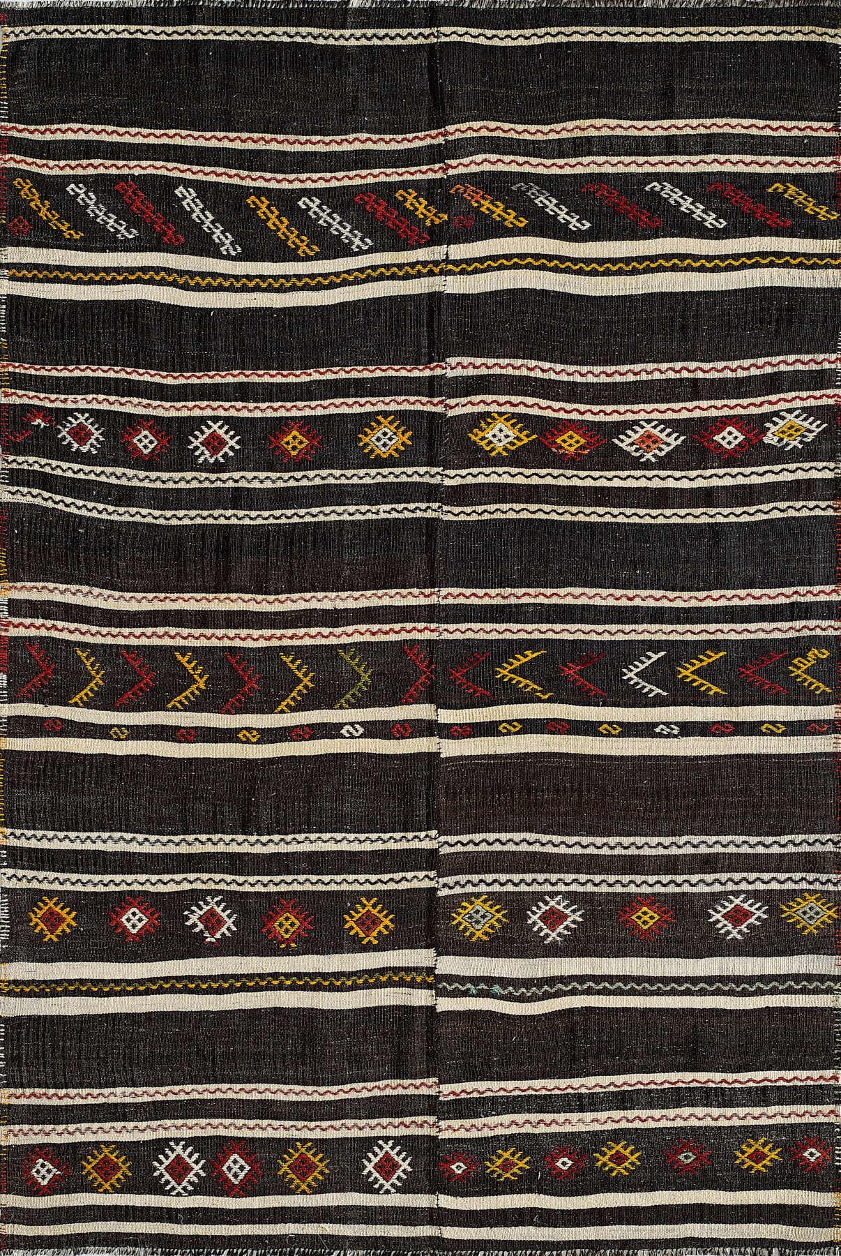Empera-Antik Kilim Kıl Kilim Etnik Desenli El Dokuması Kilim E0505-1-Milagron.com