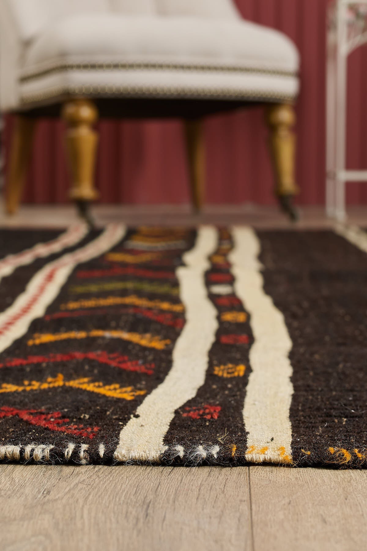 Empera-Antik Kilim Kıl Kilim Etnik Desenli El Dokuması Kilim E0505-4-Milagron.com