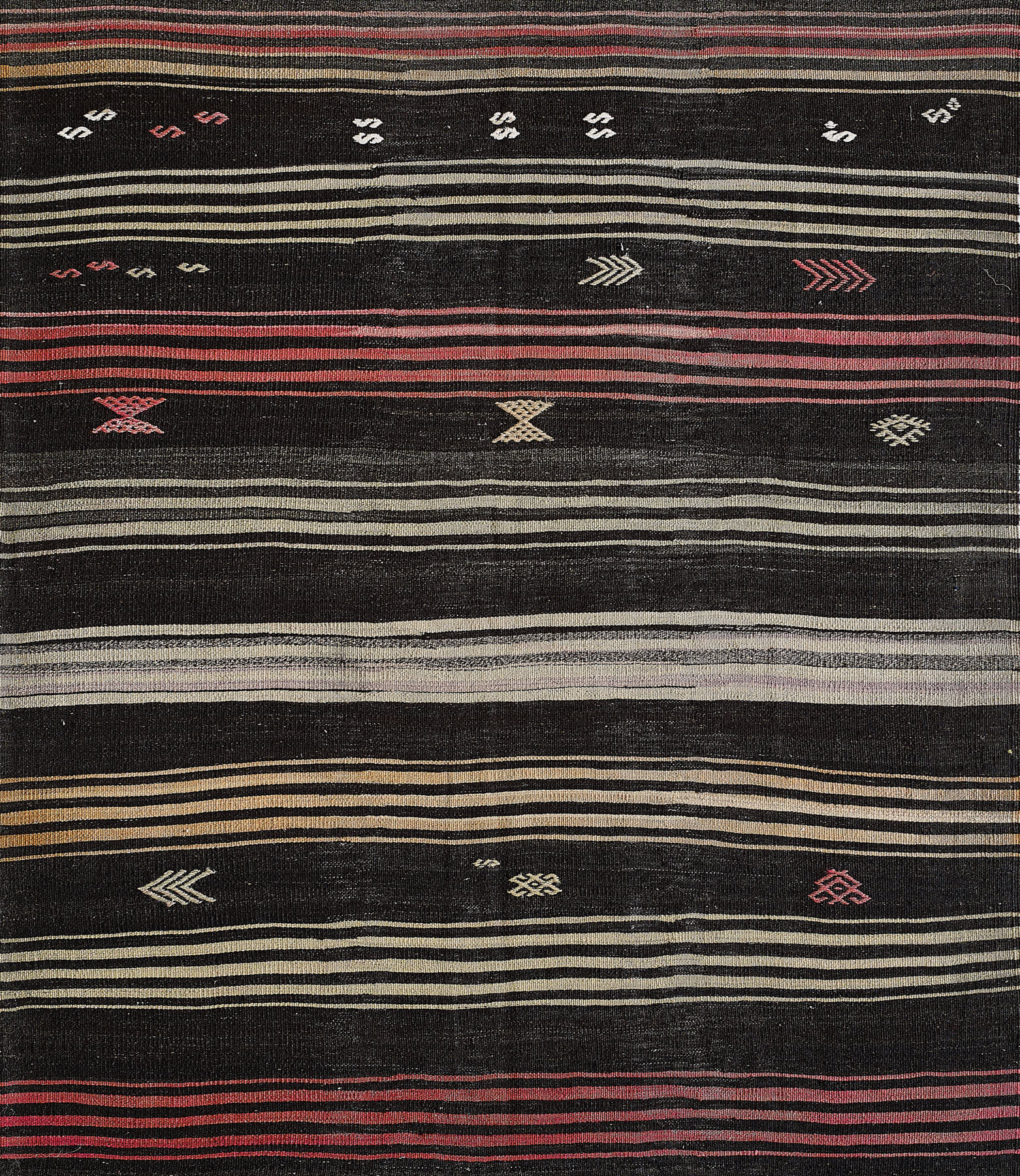 Empera-Antik Kilim Kıl Kilim Etnik Desenli El Dokuması Kilim E0509-1-Milagron.com
