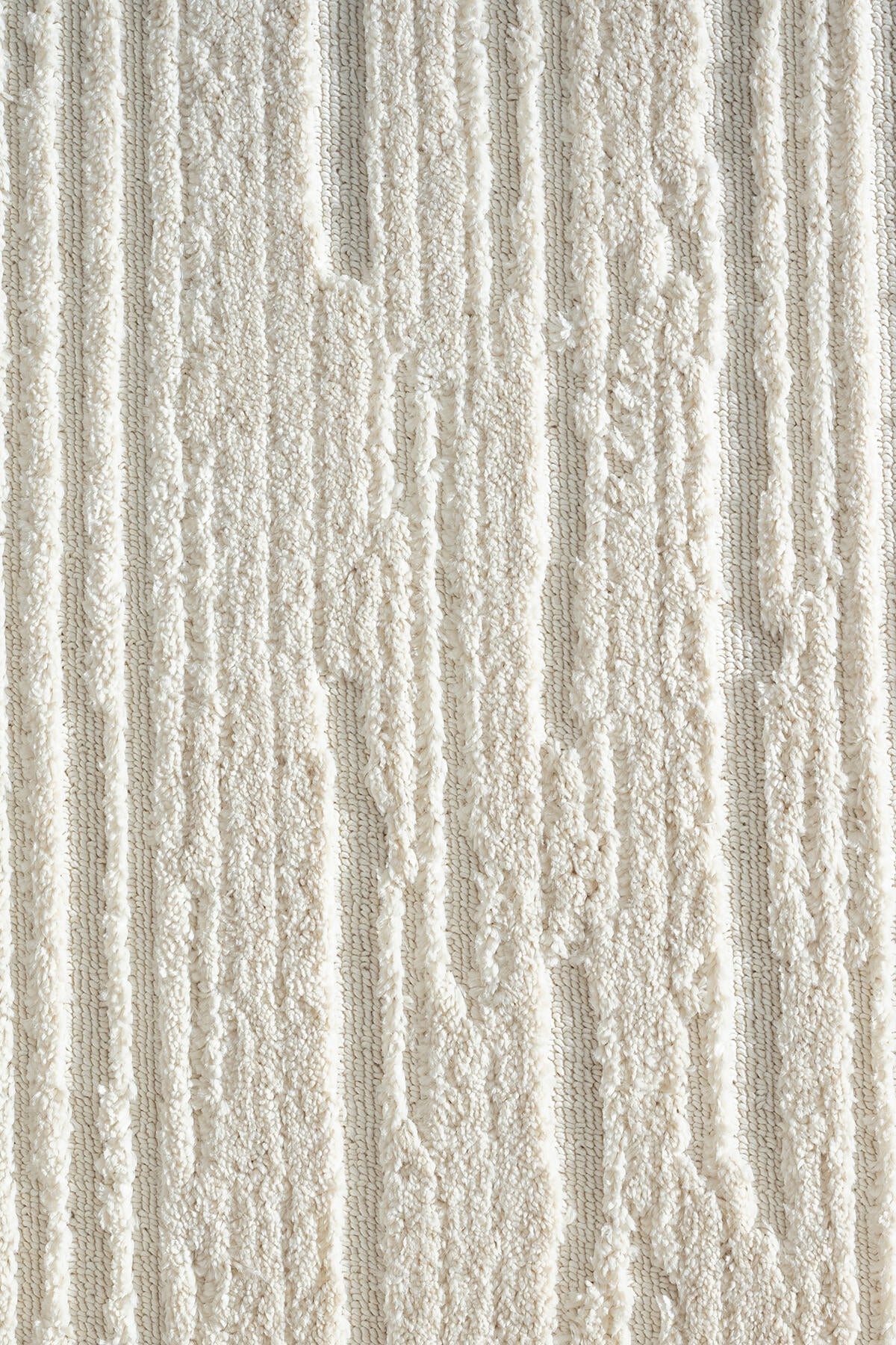 Empera-Bilbao White Swan Saçaklı Çizgi Desenli Krem Halı-5-Milagron.com