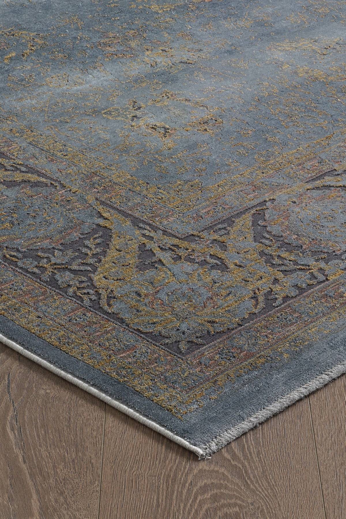 Empera-Gordion Gris Kendinden Saçaklı Modern Halı-2-Milagron.com