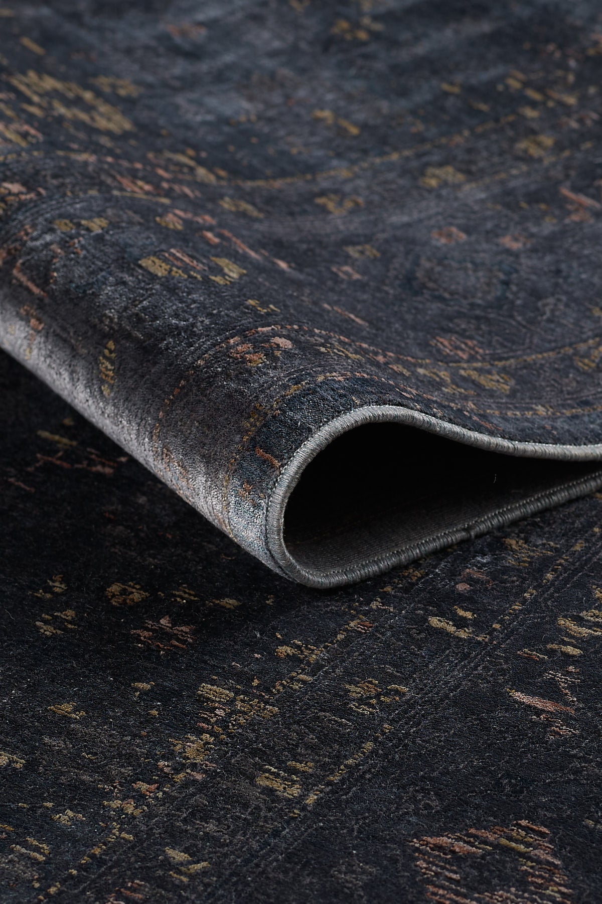 Empera-Gordion Grıseus Kendinden Saçaklı Modern Halı-3-Milagron.com