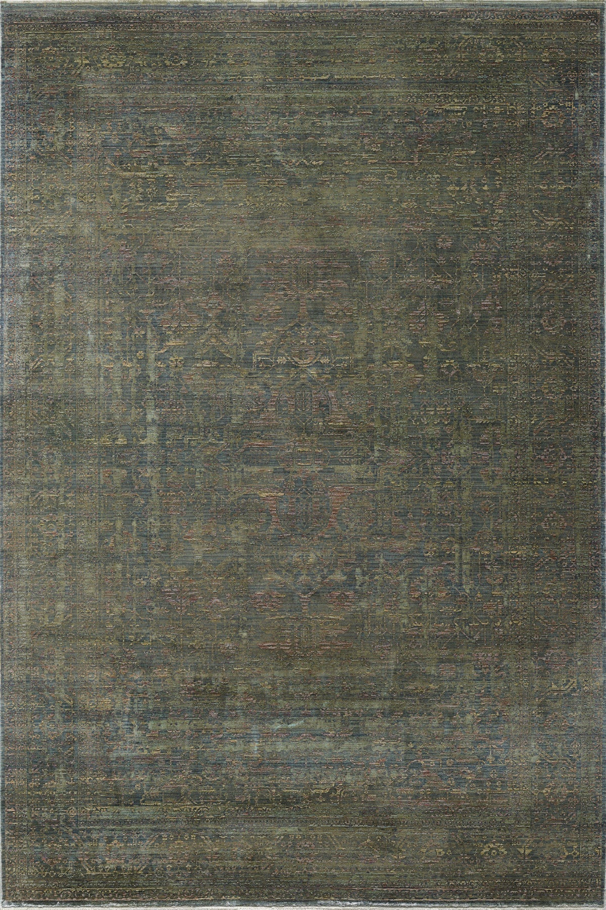 Empera-Gordion Zeleno Kendinden Saçaklı Modern Halı-1-Milagron.com