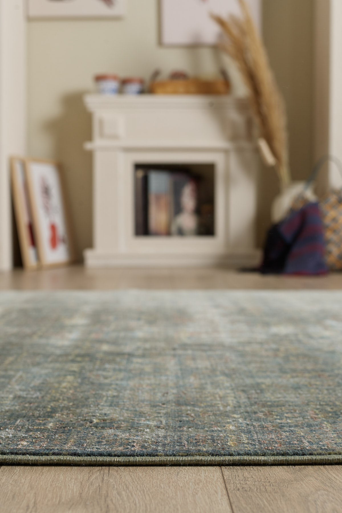 Empera-Gordion Zeleno Kendinden Saçaklı Modern Halı-4-Milagron.com