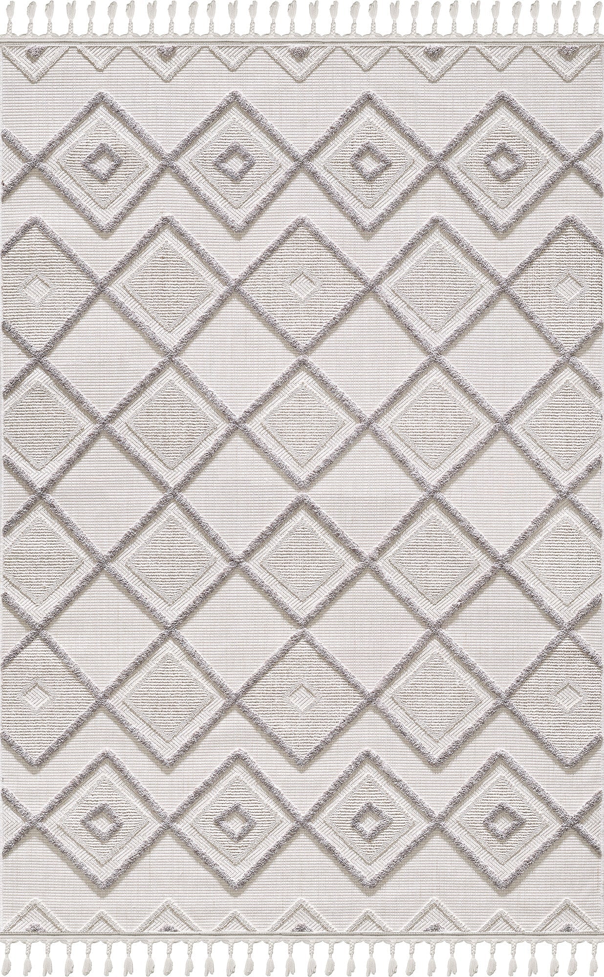 Empera-Ibiza Greige Hav Toz Vermez Geometrik Desenli Halı-1-Milagron.com